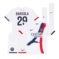 Camisa de Futebol Paris Saint-Germain Bradley Barcola #29 Equipamento Secundário Infantil 2024-25 Manga Curta (+ Calças curtas)